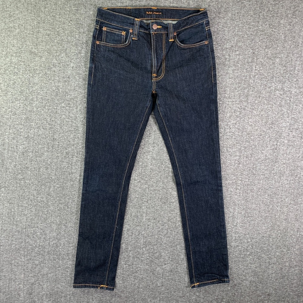 Nudie Jeans Men 30x30 Lean Dean Dark Wash Denim Organic Cotton